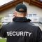 A security guard protects a house when the owners are on vacations.